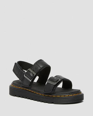 Dětské Sandály Dr Martens Junior Kyle Læder Černé | CZ 105SGL
